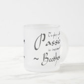 ベートーベン音楽情熱の引用文 フロストグラスマグカップ (正面右)