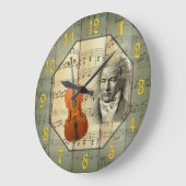 ベートーベン〜交響楽団〜チェロ〜  ラージ壁時計 (傾斜)