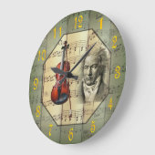ベートーベン〜交響楽団~ビオラ~   ラージ壁時計 (傾斜)