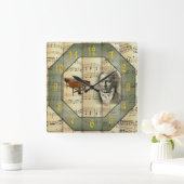 ベートーベン〜交響楽団〜ピアノ〜  スクエア壁時計 (ホーム)