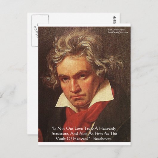 ベートーベン「天国の愛」名言 ギフト & Tシャツ ポストカード (正面/裏面)