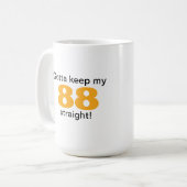 ベートーベン - "88本の鍵盤がまっすぐ" マグカップ (正面左)