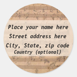 ベートーヴェンアドレスラベル ラウンドシール