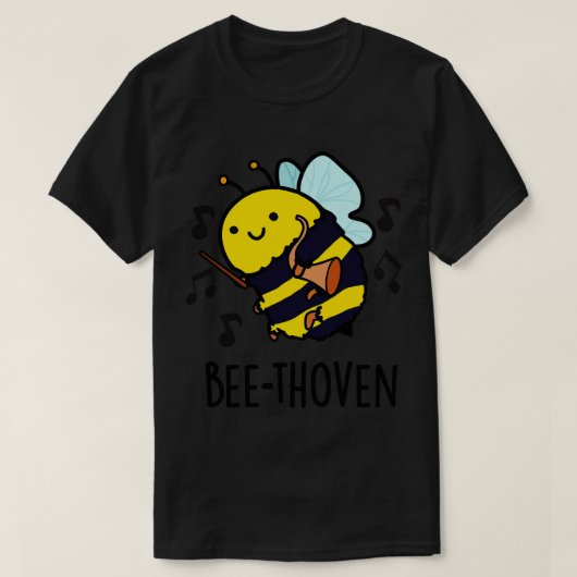 ベートーヴェンキュート音楽ビーパン Tシャツ (デザイン正面)