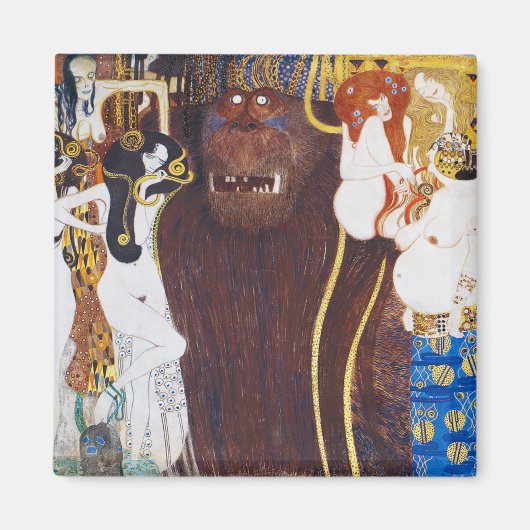 ベートーヴェンフリーズ(詳細)，グスタフクリムト マグネット (正面)