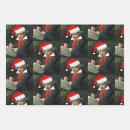 ベートーヴェンマーラーチャイコフスキークラシカルクリスマス ラッピングペーパーシート