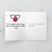 ベートーヴェンユーモア誕生日カード(Maestra) カード (内部)