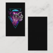 ベーパーウェーブ宇宙飛行士宇宙アートモンキーバナナ 名刺 (正面/裏面)