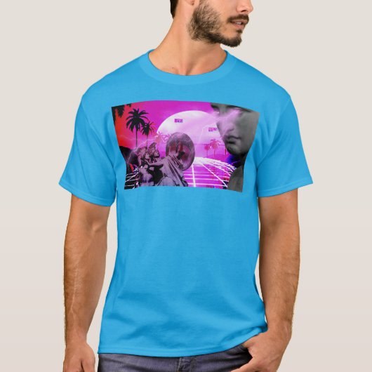 ベーパーウェーブ シンセウェーブ レトロ 80年代 スタイル Tシャツ (正面)