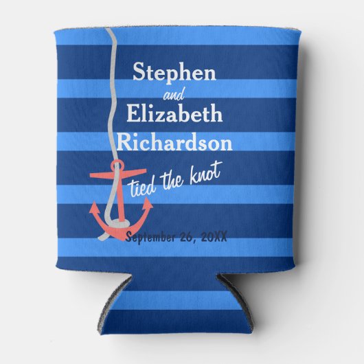 ベーパーソナライズされたシーいかり 缶クーラー (正面)