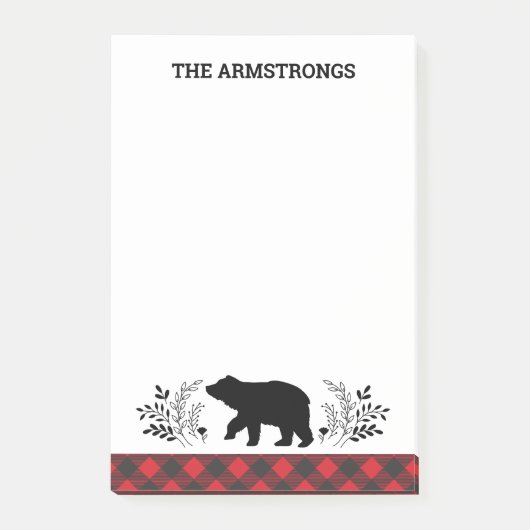 ベーパーソナライズされた素朴バッファロープレイド ポストイット (正面)