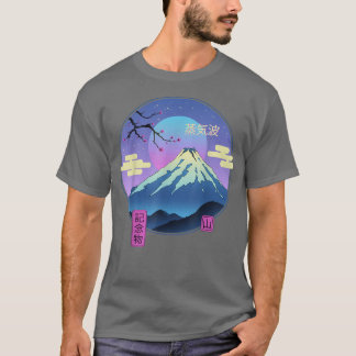 ベーパーランドスケープフジマウンテン桜日本のアート Tシャツ