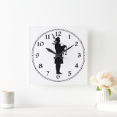 ベーピパーシルエット スクエア壁時計 (ホーム)