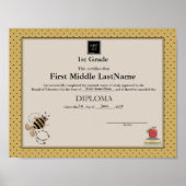 ベーブンブンいう音ホームスクーラー卒業証書 ポスター (正面)