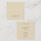 ベーミニマルジスタイリッシュエレガントモダンュテンプレート スクエア名刺 (正面/裏面)