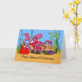 ベーメリートクリスマスサンタレスリングアンタコ カード (黄色い花)