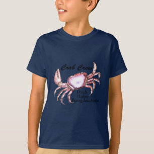 ベーリング海のアラスカのカニの魚釣り Tシャツ