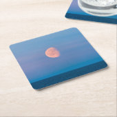 ベーリング海の上の月 |ロシア極東 スクエアペーパーコースター (アングル)