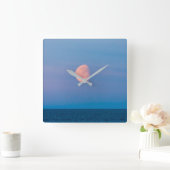 ベーリング海の上の月 |ロシア極東 スクエア壁時計 (ホーム)