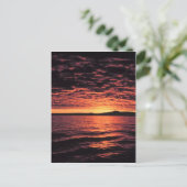ベーリング海の夕日 ポストカード (スタンド正面)