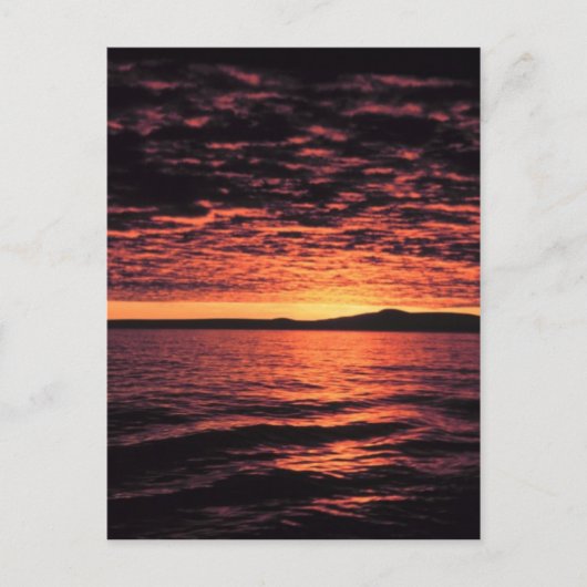 ベーリング海の夕日 ポストカード (正面)
