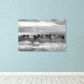 ベーリング海の氷の上のセイウチ キャンバスプリント (インサイチュ (ウッドフロア))