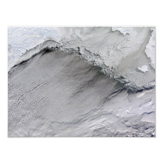 ベーリング海の海氷と雲の通り フォトプリント            (正面)