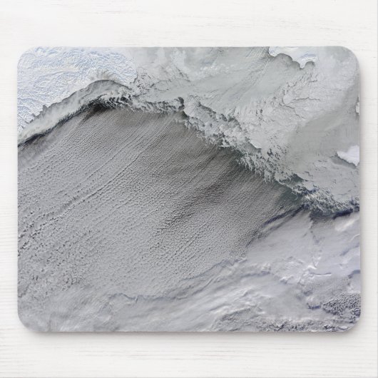 ベーリング海の海氷と雲の通り マウスパッド (正面)