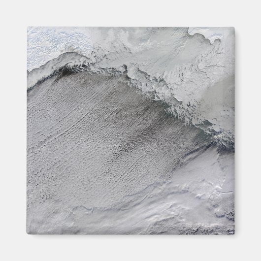 ベーリング海の海氷と雲の通り マグネット (正面)