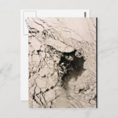 ベーリング海の聖マシュー島衛星画像 ポストカード (正面/裏面)