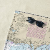 ベーリング海東部アラスカ航海の図 ビーチタオル (インサイチュ)