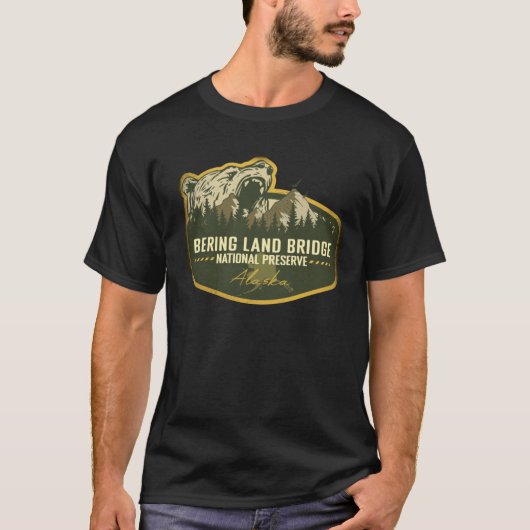 ベーリング陸橋自然保護区 アラスカ レトロ Tシャツ (正面)