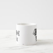 ベールと一緒になる花嫁，黒ファンシー型 エスプレッソカップ (正面)