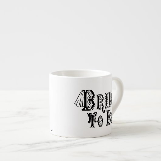 ベールと一緒になる花嫁，黒ファンシー型 エスプレッソカップ (正面右)