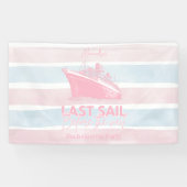 ベールの前のピンク色の最終セイルバチェロレッテ 横断幕 (横)