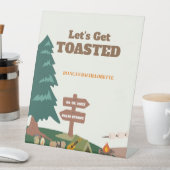 ベールの前の最後のトレイルは看板を焼こう 台座サイン (インサイチュ)