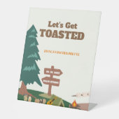 ベールの前の最後のトレイルは看板を焼こう 台座サイン (正面)