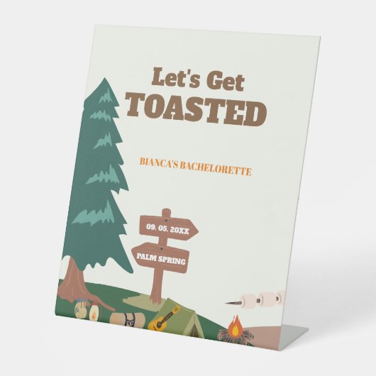 ベールの前の最後のトレイルは看板を焼こう 台座サイン (正面)