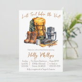 ベールの前の最後のトレイル!ハイキングブライダルシャワー 招待状 (スタンド正面)