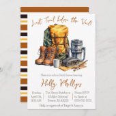 ベールの前の最後のトレイル!ハイキングブライダルシャワー 招待状 (正面/裏面)