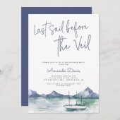 ベールの前の最後の航海のモダンバチェロレッテ 招待状 (正面/裏面)