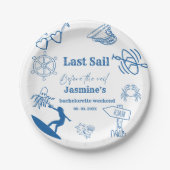 ベールの前の沿岸の最終セイルバチェロレッテ ペーパープレート (正面)