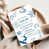 ベールの前の沿岸の最終セイルバチェロレッテ 招待状