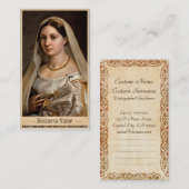 ベールのLaのドーナVelata Raphael Santiの女性 名刺 (正面/裏面)