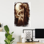 ベールをかぶった女性ベリーダンサー ポスター (ホームオフィス)