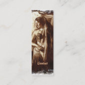 ベールを被った女性のベリーダンサー スキニー名刺 (裏面)