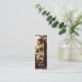 ベールを被った女性のベリーダンサー スキニー名刺 (スタンド正面)