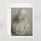 ベールを被った少女（大理石） ポストカード (正面/裏面)