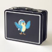 ベールを被った花嫁としての鳥 メタルランチボックス (裏面)