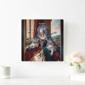 ベールを被威厳のあるる女性の永遠の美しい スクエア壁時計 (ホーム)